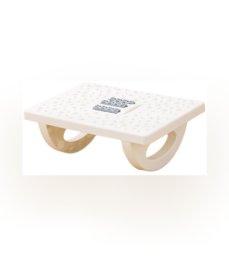Suport Ergonimic pentru Picioare, Flippy, Plastic, cu Role de Masaj pentru Talpi, pentru Birou, Usor de Transportat, Detasabil, 33.5x24x12 cm, Alb