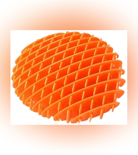 Jucarie Worm Fidget de Decompresie, Flippy, Anti Stres, Dimensiune Compacta 10 cm, Dimensiune Extinsa 24.5 cm, Portocaliu