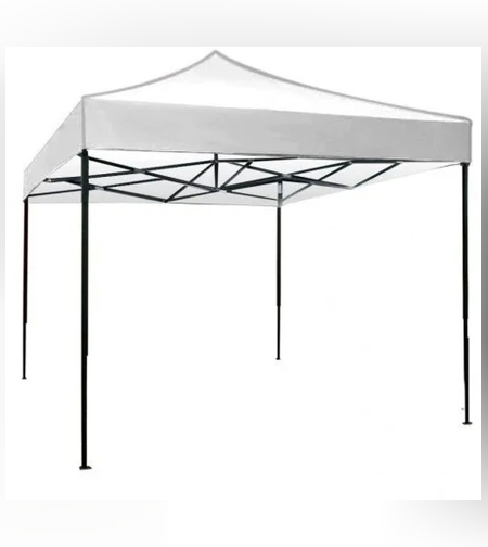 Cort pliabil pentru Evenimente, cadru metalic pentru curte si gradina, 2x2 m, Alb, Flippy