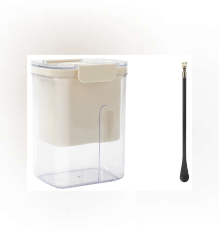 Kit Presa Pentru Branza, Flippy, Filtru de Iaurt, Strecuratoare de Iaurt Grecesc, Filtru de lapte, 18x9.7x13 cm, Lingura Neagra 20x1.6 cm, Alb