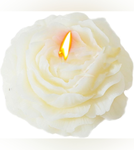 Lumanare Parfumata, Flippy, Model Trandafir, Ardere 10h, 70 g, 7.5 x 3.5 cm, Parfum de Tuberoza, Alb