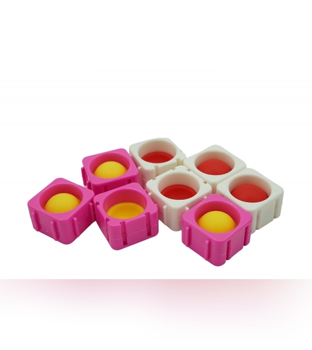 Set 8 blocuri de constructie din silicon, Pop Bubble, Fidget Toy, Puzzle, Multicolor