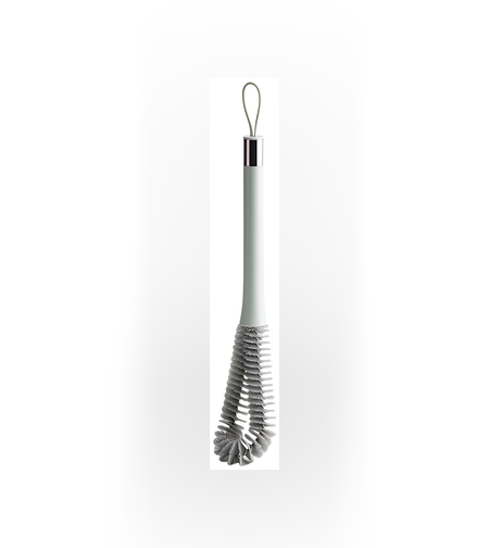 Perie de Curatat Pahare, Sticle, Biberoane, Flippy, cu Maner Lung, Uz Casnic, Silicon, Ergonomic, 3.9x5.4x38.5cm, Verde