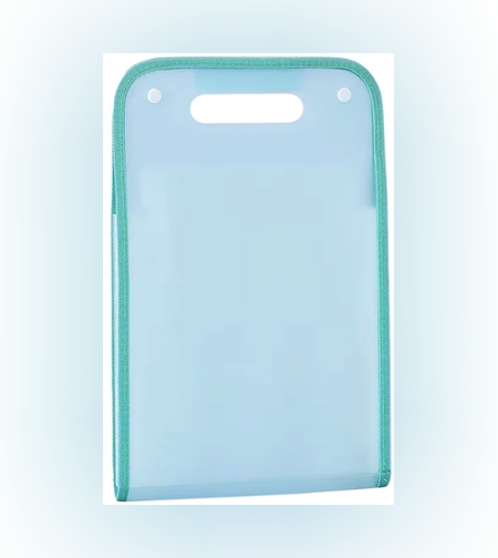 Suport Vertical pentru Hartii A4, Flippy, Suport Portabil pentru Hartie A4 cu Maner, PP, pentru Depozitare Hartii si Documente, 37x24.3 cm, Albastru