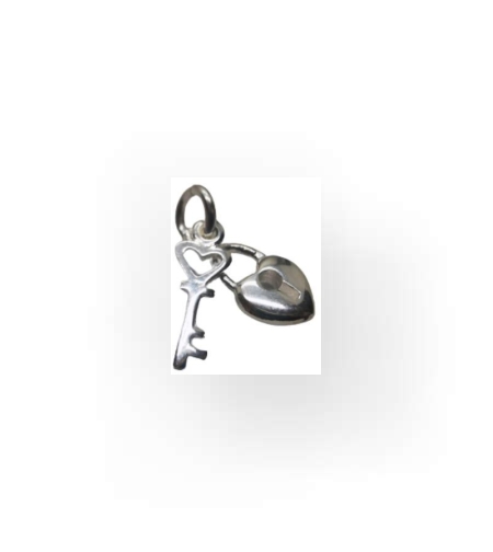 Pandantiv din Argint 925 Inima si Cheie