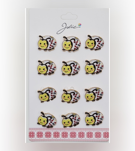 Set 12 Brose Martisor pentru Copii Buburuza Galbena