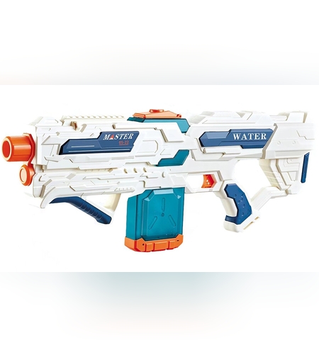 Pistol cu Apa pentru Copii 14+ ani, Flippy, Rezervor 600ml, cu baterie 1200mAh, Electric Burst, Alb/Albastru