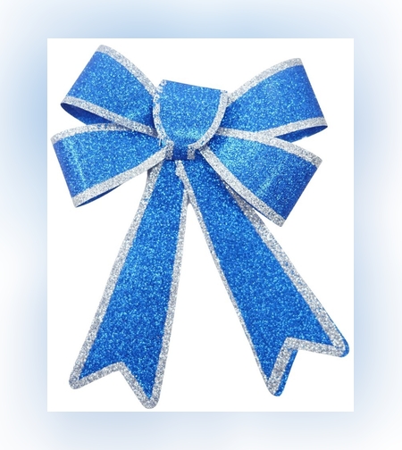 Funda pentru brad, Albastra, cu margini argintii, 13 x 18 cm, PVC, Flippy