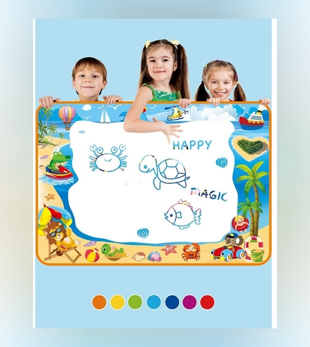 Jucarie educativa de colorat cu apa, covorasul magic, 100x70 cm