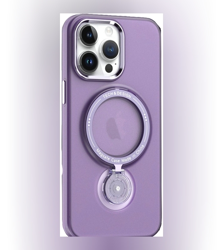 Husa de protectie Flippy, cu incarcare Wireless, Tehnologie Magsafe, TPU, Inel magnetic rotativ cu functie de suport, pentru  Samsung Galaxy S23 , Mov