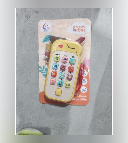 Jucarie Interactiva, Flippy, Telefon Inteligent, Model Unicorn, Functii Educative, Muzicale si Voce, 4-6 ani, 19 x 11.5 cm, din Plastic, Galben