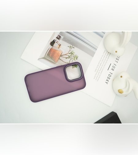 Husa de Protectie, Flippy, pentru iPhone 15 Pro, Satin Matte, din PC, Mov