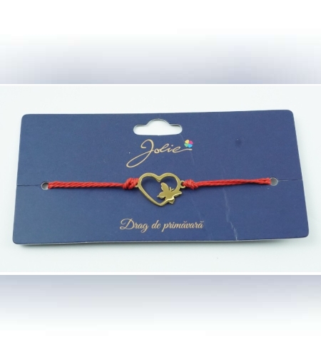 Bratara Aurie Inox M11 Inima cu Fluture