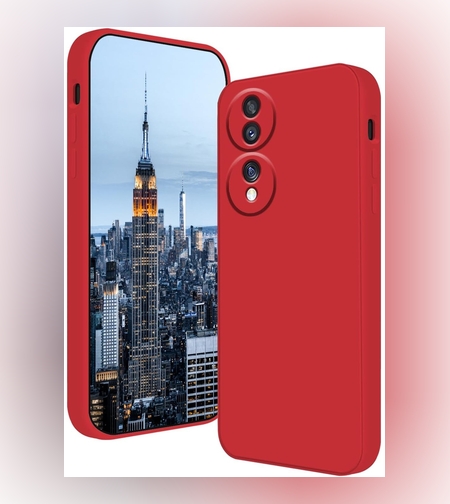 Husa de Protectie, Flippy, pentru Honor 70, Liquid Silicone, cu Microfibra pe Interior, Protectie Antisoc, Compatibil Incarcare Wireless, Rosu