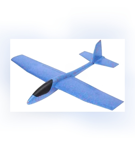 Avion Planor Flippy, din Polistiren, Lungime 85 cm , Jucarie Recreativa, Cascadorii, Albastru