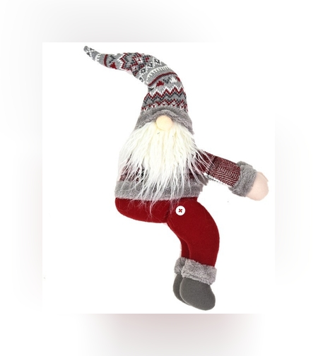 Clema pentru perdea prindere cu arici, model gnom, material textil/poliester, 53 x 23 cm, multicolor