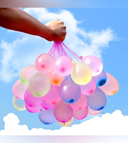 Baloane de Apa pentru Distractii, Flippy, Baloane cu Umplere Rapida, Baloane de Lupta cu Apa, 111 bucati, din Emulsie, Multicolor