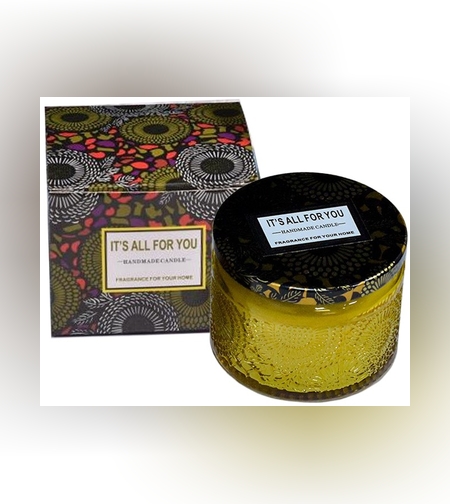 Lumanare Parfumata, Flippy, Model Borcan, Galben, Aroma de Lavanda