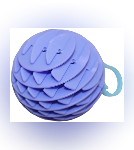 Jucarie Worm Fidget de Decompresie, Flippy, Anti Stres, Dimensiune Compacta 6 cm, Dimensiune Extinsa 15.5 cm, Albastru eschis