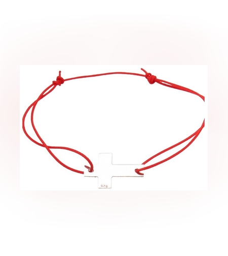 Bratara Snur Reglabil, Argint 925, Cruce, Jolie Silver, 0.55 g, 1.5 cm x 1 cm