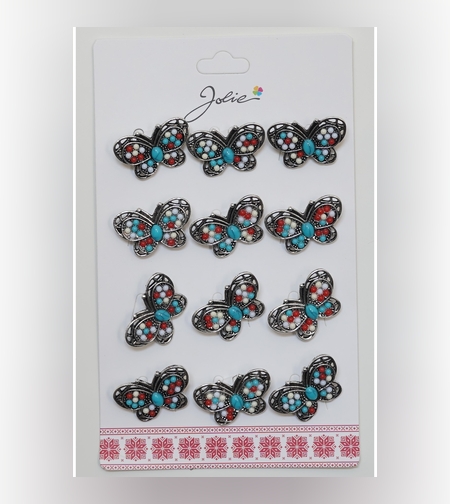 Set 12 Brose Martisor Primavara Fluture cu Pietre