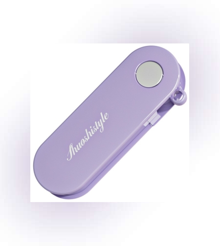 Peeler pentru Legume si Fructe, Flippy, 3.6 x 9.1 cm, Multifunctional, Curatator Pliabil, din ABS si Otel Inoxidabil, Mov