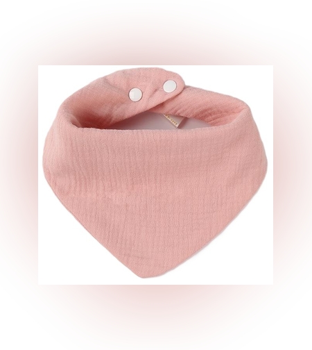 Baveta Triunghiulara, Flippy, din Bumbac, pentru Copii 0-12 Luni, 33x32 cm, Rezistenta la Apa, Roz