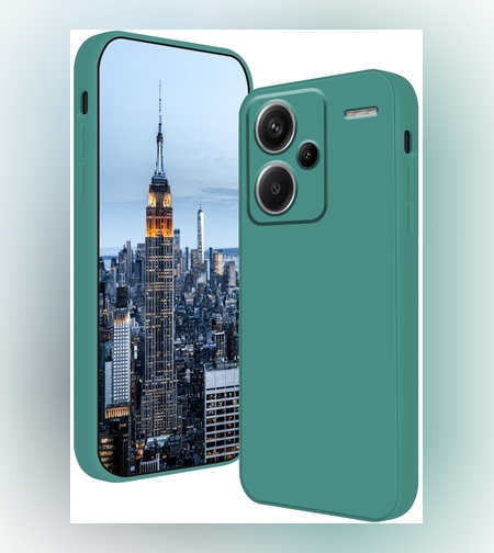 Husa de Protectie, Flippy, pentru Xiaomi Redmi Note 13 Pro Plus 5G, Liquid Silicone, cu Microfibra pe Interior, Protectie Antisoc, Compatibil Incarcare Wireless, Verde