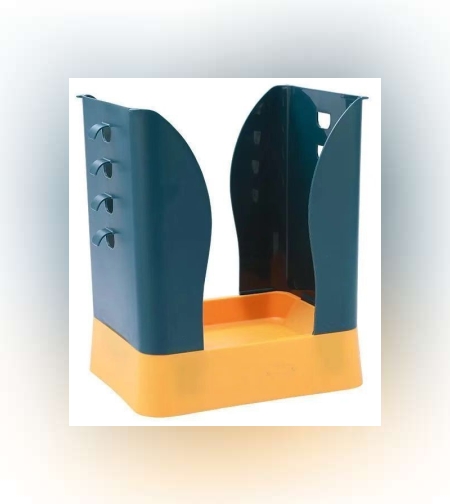 Cos de Gunoi Extensibil, Flippy, din Plastic, Reglabil, Pliabil, Versatil, pentru Bucatarie, Baie sau Birou, Cos Universal, 21x25x17 cm, Albastru Galben