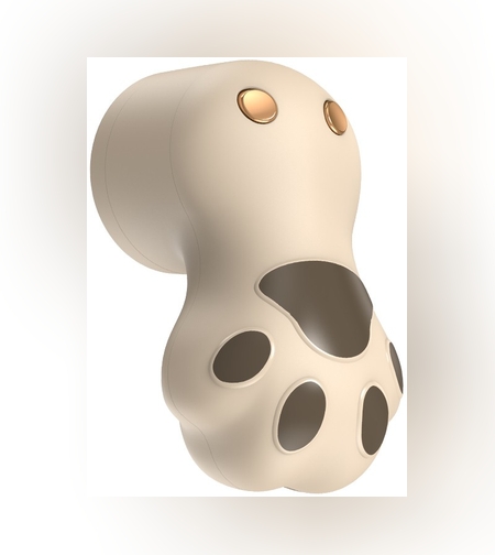 Aparat pentru Curatat Scame, Par Si Praf, Flippy, Pentru Diferite Tipuri De Material, Incarcare USB Type-C, Model Labuta de Pisica, 14x7x7.5 cm, Maro