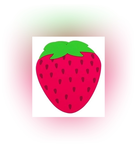 Suport pentru Pahar, Flippy, Model Capsuna, din PVC, 10 x 12 cm, Rezistent la Caldura, Rosu