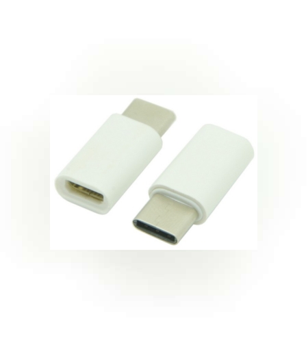 Adaptor Micro-USB to Type-C 2,4 cm Alb