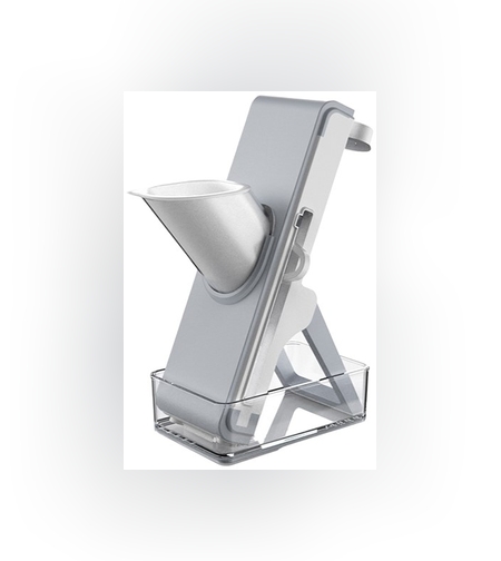 Feliator de Legume Multifunctional, Flippy, Taieturi Diferite, Razatoare pentru Bucatarie, Taietor de Cartofi, Presa Manuala, Pliabila, Extensibila, PP PET, 23.5x9.5x5.5 cm, Alb