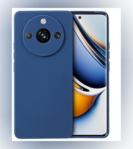 Husa de Protectie, Flippy, pentru Realme 11 Pro Plus, Liquid Silicone, cu Microfibra pe Interior, Protectie Antisoc, Compatibil Incarcare Wireless, Albastru