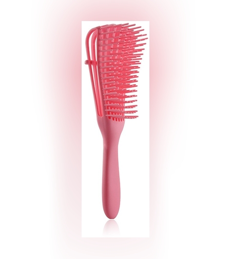 Perie Flexibila, Flippy, pentru Descurcat Par Cret/Umed si Uscat, 8 Brate Mobile, din TPE, 24.5 x 4.5 x 2 cm, Roz