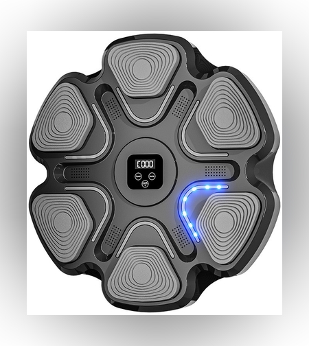 Aparat Box Cu Muzica, Montabil pe Perete, Flippy, Negru, Difuzor, Bluetooth, Iluminare LED, 38 x 27 x 32 cm, Manusi Incluse