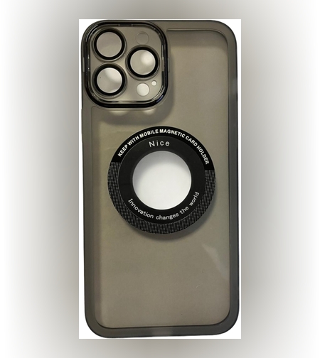 Husa protectie Flippy pentru Apple iPhone 13 Pro decupaj logo, magnetica, Protectie Camera, Negru