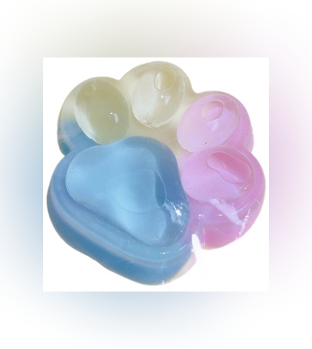 Jucarie Antistres Squishy, Flippy, cu Revenire Lenta, Squeeze Pinch Family, Model Cat Paw, 12.5x10.5 cm, 220g, Ambalaj Transparent, Model 024, Multicolor