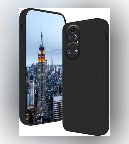 Husa de Protectie, Flippy, pentru Huawei P50 Pro, Liquid Silicone, cu Microfibra pe Interior, Protectie Antisoc, Compatibil Incarcare Wireless, Negru