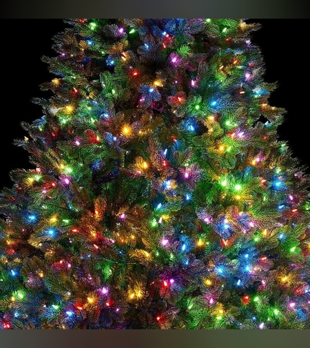 Instalatie Craciun, 10 m, 100 Led-uri ,Liniara, Multicolor, 8 jocuri de lumini, Transformator cu telecomanda, Interconectabila, Prelungitor 5 m inclus, Fir Transparent, Flippy