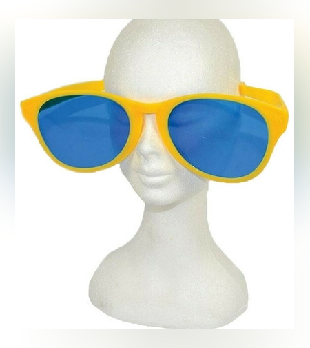 Ochelari Deghizare, Flippy, Marime Exagerata, din Plastic, 26 x 9 cm, Galben