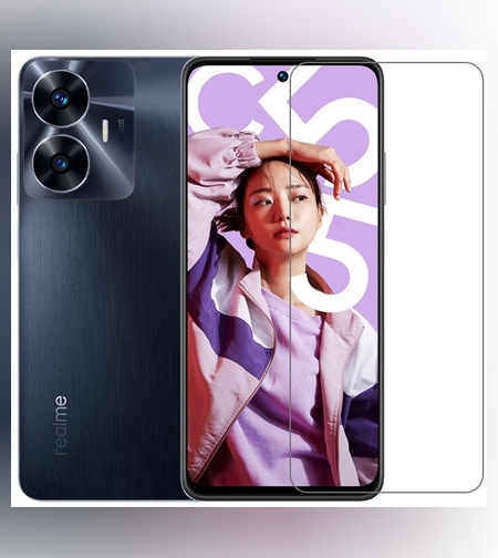 Folie Sticla Securizata pentru Realme C55, Flippy, Sticla de protectie Compatibila cu Realme C55, 2.5D, HD, Transparenta