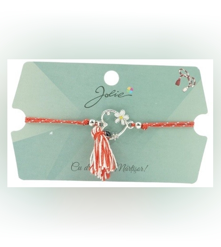 Bratara cu Ciucure Inima si Floare