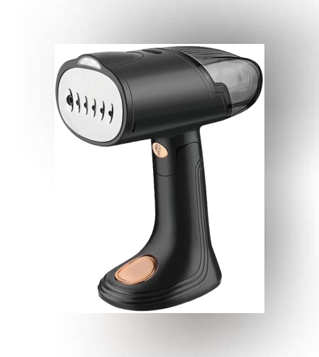 Aparat de Calcat Vertical Portabil cu Abur, Flippy, Putere 1500W, Rezervor Detasabil de 138ml, Priza, Functie Anti Calcar si Auto Curatare, Pliabil, cu Perie, 20x10.5x8 cm, Negru