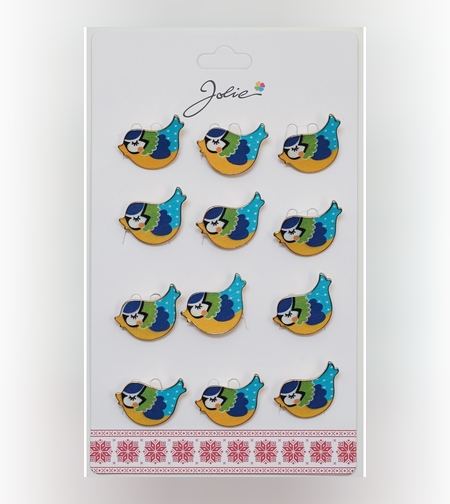 Set 12 Brose Martisor pentru Copii Pasare Vrabie