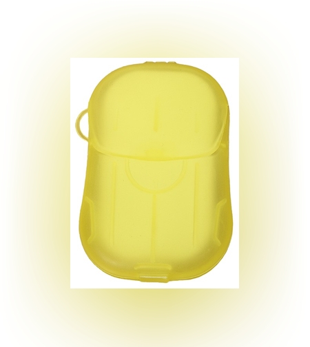 Mini Cutie de Sapun din Hartie, Flippy, de Unica Folosinta, Portabila, Potrivit pentru Calatorii, 20 foite, Galben