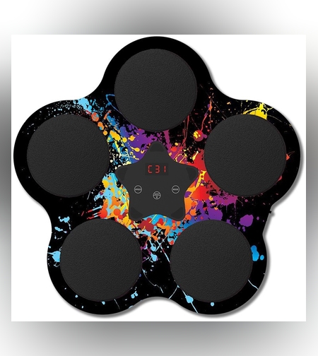 Jucarie de Boxat cu Muzica si Lumini, Flippy, Bluetooth, Incarcare USB, Aplicare cu Ventuze, 5 Tinte, 40x38x8 cm, 930 g, Negru