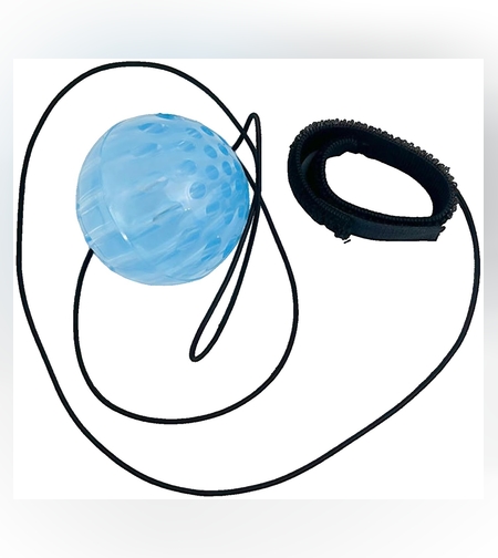 Jucarie Interactiva, Flippy, Minge Saltareata Crystal Ball, cu Banda Elastica, 6 cm, +7 Ani, din Plastic, Albastru