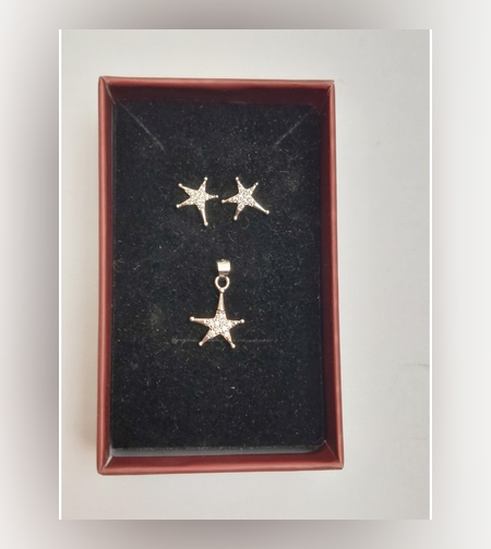 Set Argint 925 Stelute Asimetrice, Jolie Silver, 1.8g, 1.5 cm x 1.1 cm