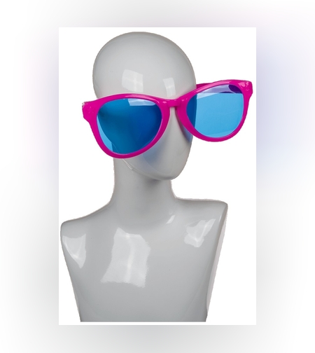 Ochelari Deghizare, Flippy, Marime Exagerata, din Plastic, 26 x 9 cm, Roz